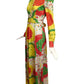 DON LUIS-1970s Multi Color Floral Knit Maxi Dress, Size 6