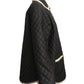 CHANEL- 2018 Black Coco Neige Quilted Coat, Size 14