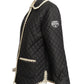 CHANEL- 2018 Black Coco Neige Quilted Coat, Size 14