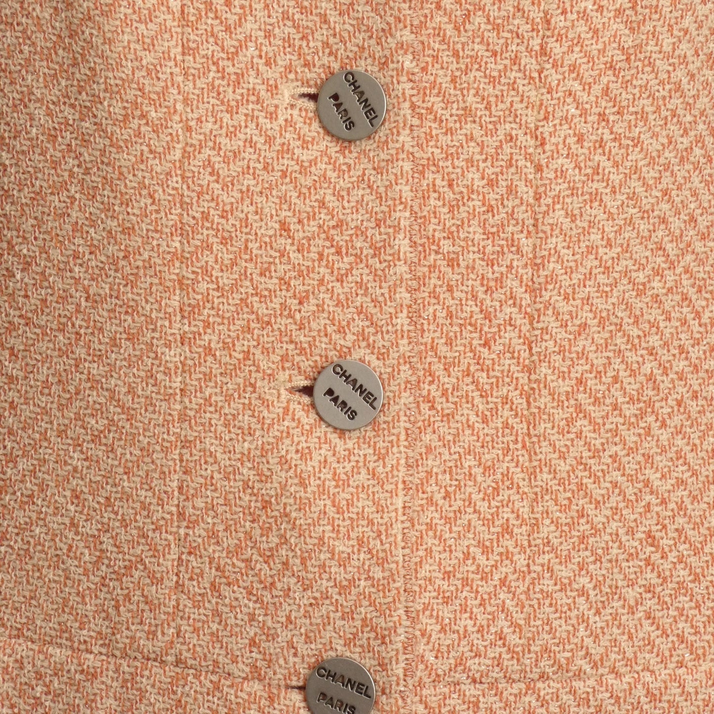 CHANEL- 2000 Pink Chevron Wool Blazer, Size 14