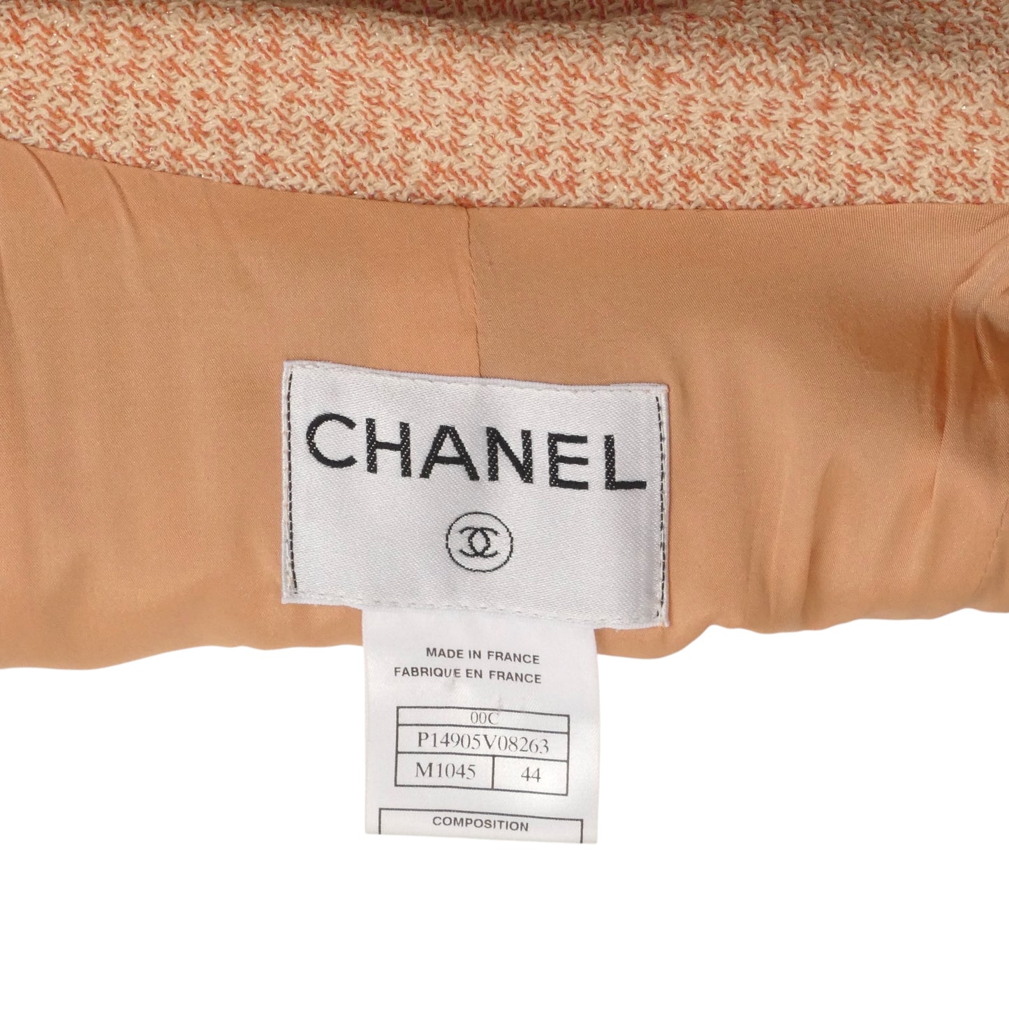 CHANEL- 2000 Pink Chevron Wool Blazer, Size 14