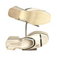 CHANEL- White & Black Quilted Platform Sandals, Size 38.5