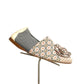 CHANEL- Pink & Black Floral Knit Flats, Size 39