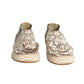 CHANEL- Pink & Black Floral Knit Flats, Size 39