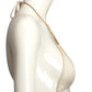 1970s White Knit & Gold Chain Bikini Top, Size 4