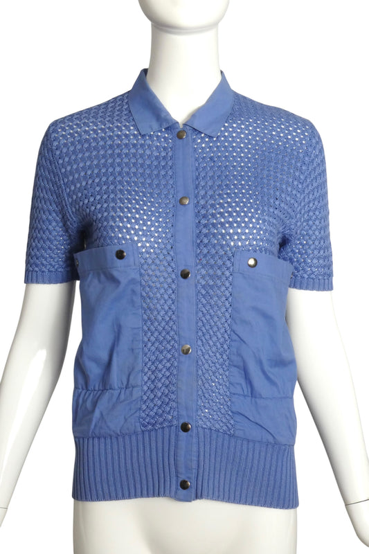 1980s Cotton Woven Shirt, Size Medium