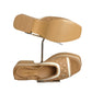 CHANEL- Beige & White Quilted Platform Sandals, Size 38.5
