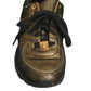 CHANEL- Metallic Gold Sneakers, Size 39