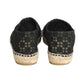 CHANEL- Black Patent & Lace Cap Toe Espadrilles, Size 39