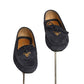 PRADA- Blue Suede Driving Mocassins, Size 38.5
