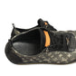LOUIS VUITTON- Black Mini Lin Monogram Sneakers, Size 38.5