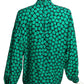 PIERRE CARDIN PRESTIGE- 1986 Printed Silk Blouse, Size 6