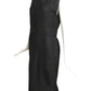 PIERRE CARDIN HAUTE COUTURE- 1990s Black Linen Belted Sheath Dress, Size 6