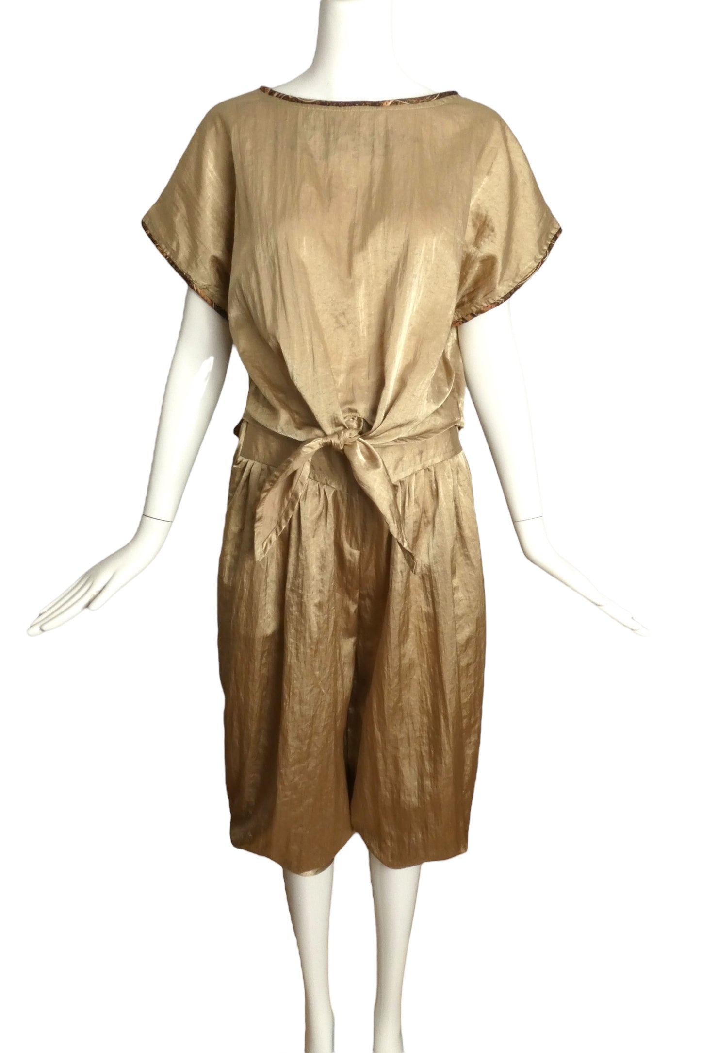 PIERRE CARDIN- 1970s 3pc Embellished Satin Ensemble, Size 6