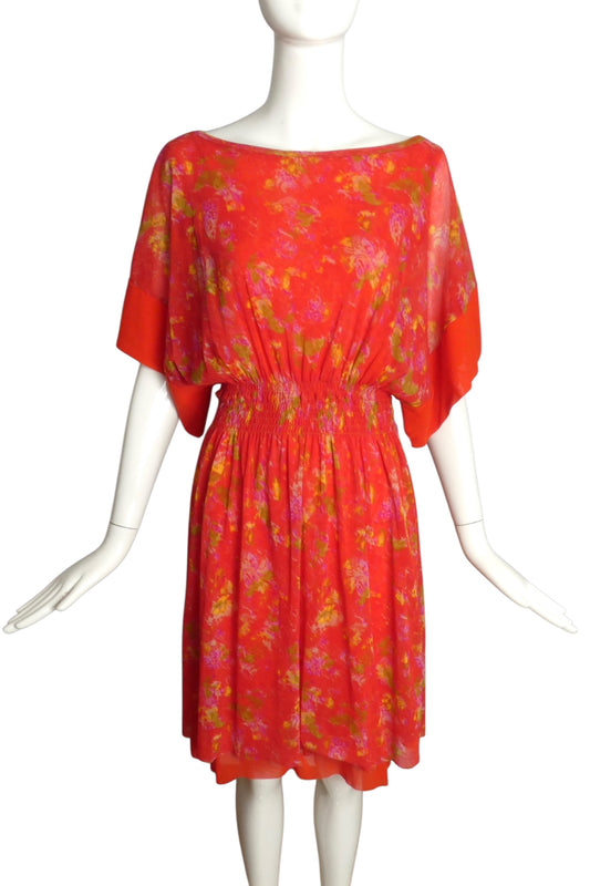 JEAN PAUL GAULTIER- Floral Mesh Dress, Size Small