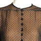 DONALD BROOKS- 1960s Polka Dot Chiffon Dress, Size 6