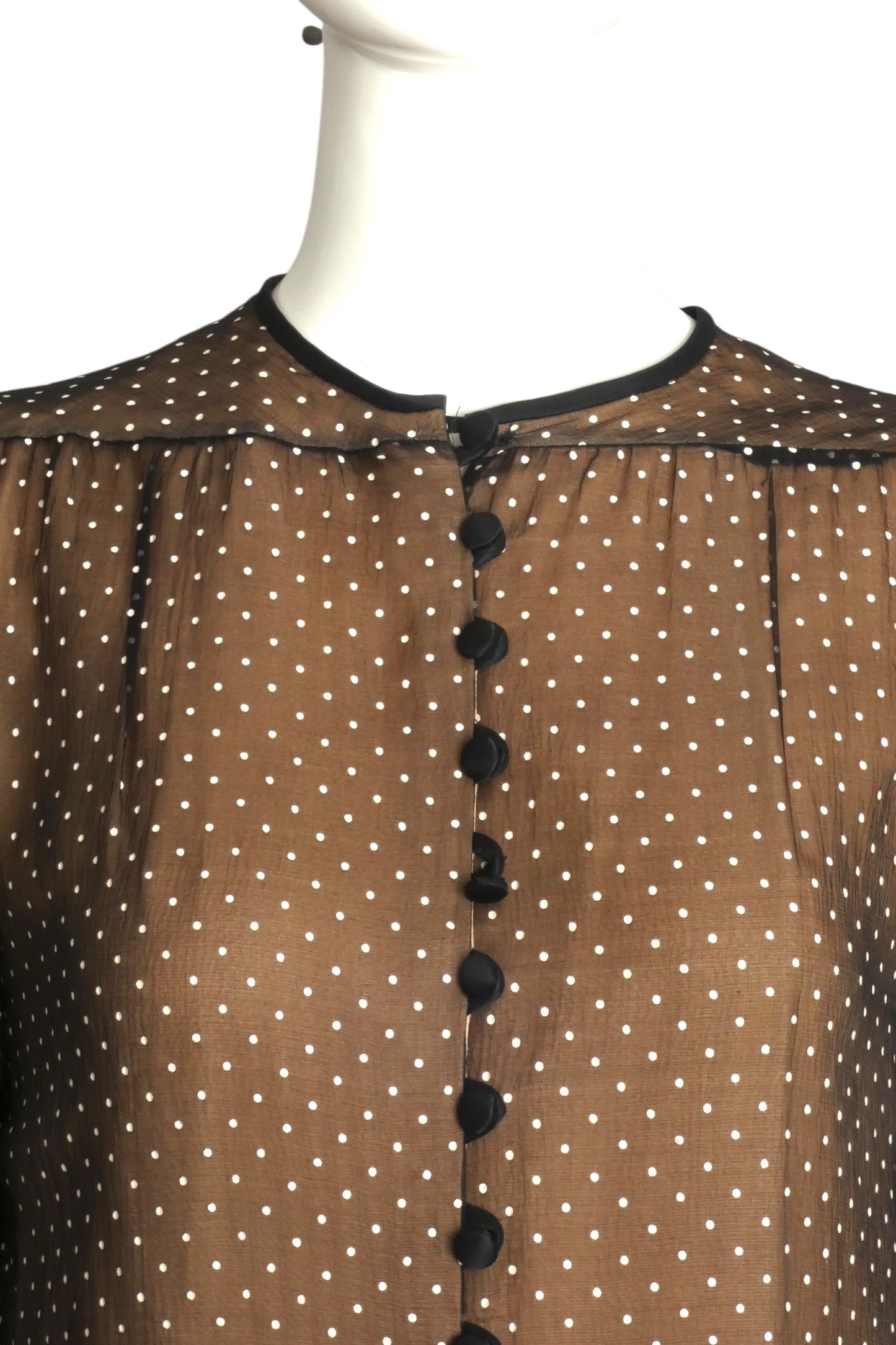DONALD BROOKS- 1960s Polka Dot Chiffon Dress, Size 6