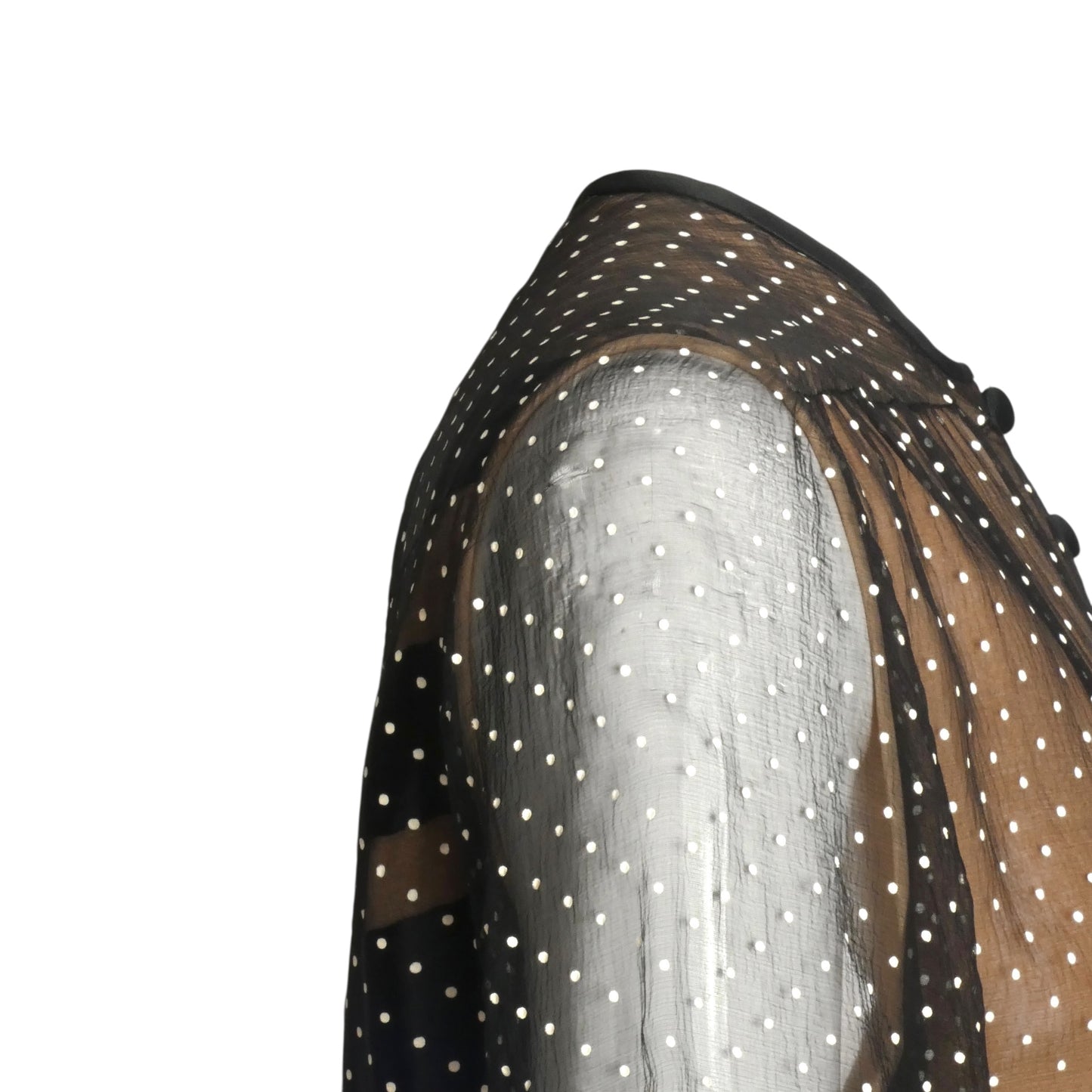 DONALD BROOKS- 1960s Polka Dot Chiffon Dress, Size 6