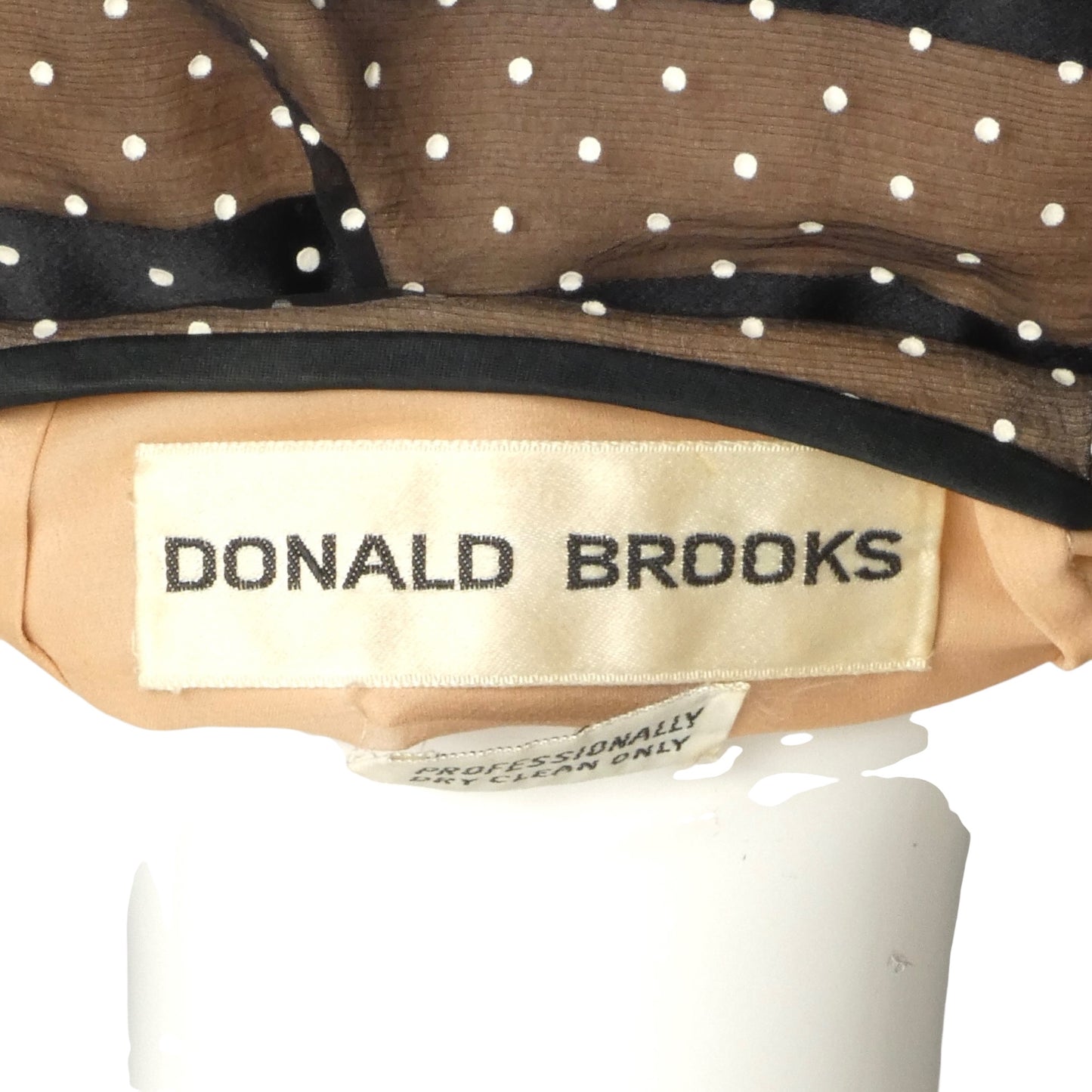 DONALD BROOKS- 1960s Polka Dot Chiffon Dress, Size 6