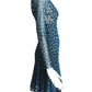 FUZZI- Animal Print Mesh BodyCon Dress, Size Small