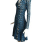 FUZZI- Animal Print Mesh BodyCon Dress, Size Small
