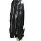 2024 Black Faux Leather Ruffled Zipper Dress, Size 4