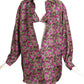 GUCCI- NWT 2023 Floral Silk Tunic & Bra Top, Size 6