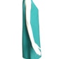 PIERRE CARDIN HAUTE COUTURE- c.2000 Turquoise Rayon Knit  A-Line Dress, Size 8