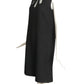 PIERRE CARDIN HAUTE COUTURE- Black Rayon Knit  A-Line Dress, Size 8