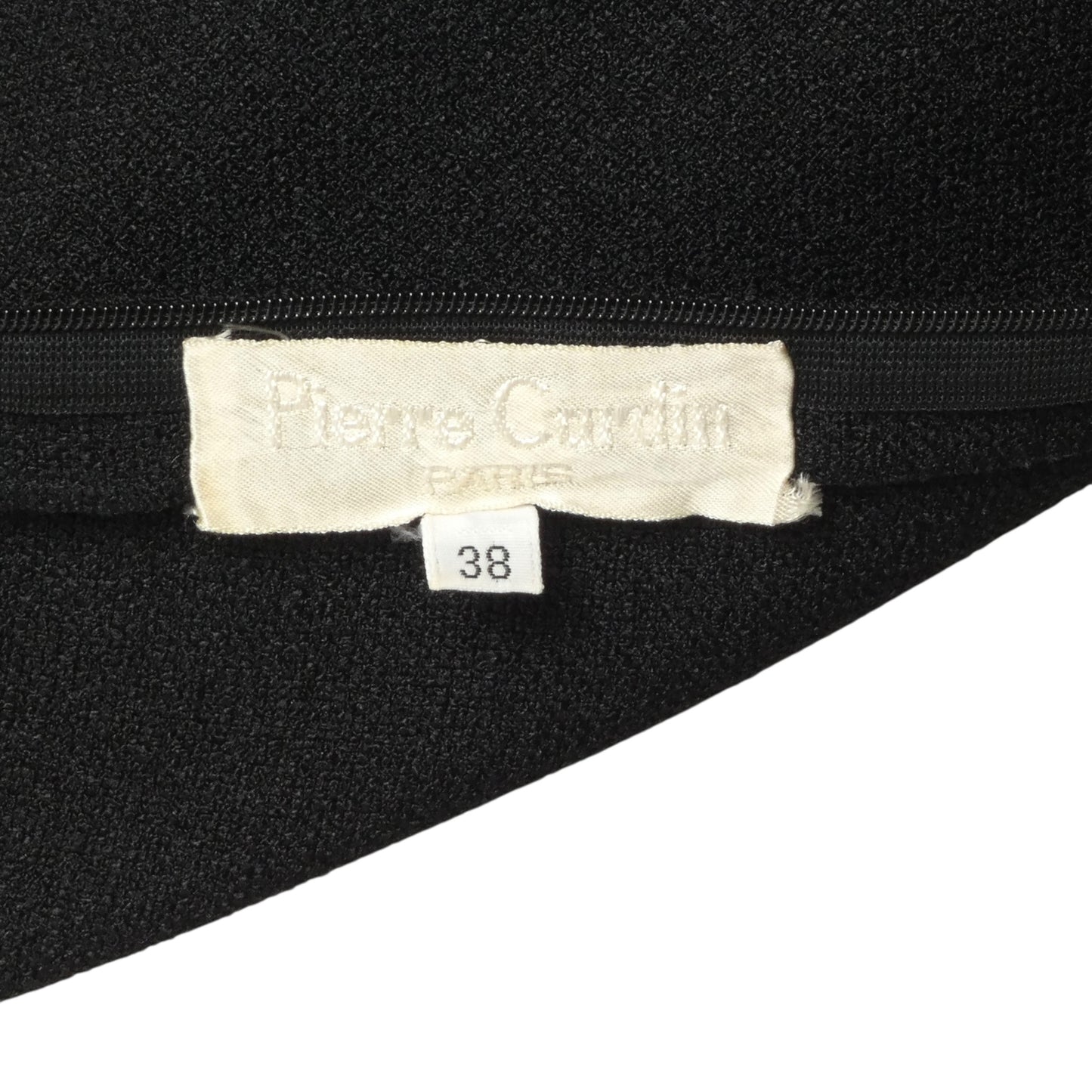 PIERRE CARDIN HAUTE COUTURE- Black Rayon Knit  A-Line Dress, Size 8