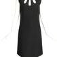 PIERRE CARDIN HAUTE COUTURE- Black Rayon Knit  A-Line Dress, Size 8