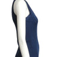PIERRE CARDIN- 1970s Blue Knit Tank Top, Size 4