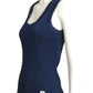 PIERRE CARDIN- 1970s Blue Knit Tank Top, Size 4