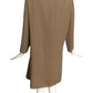 PIERRE CARDIN HAUTE COUTURE- 1990s Taupe Silk Cocktail Dress, Size 12