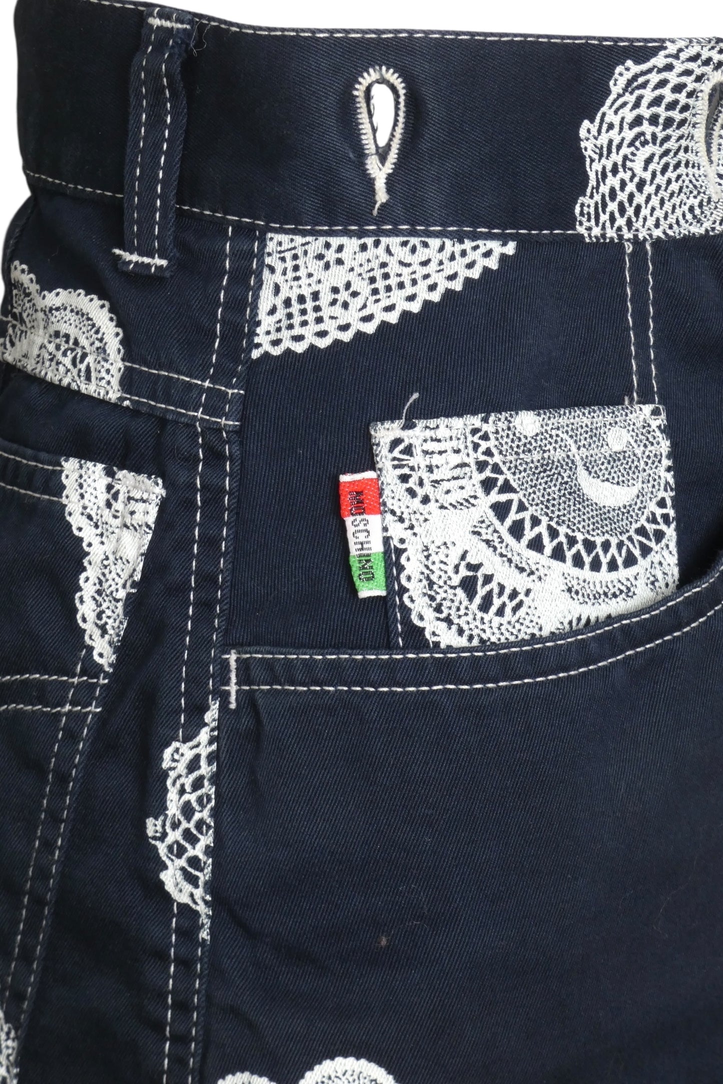 MOSCHINO JEANS- 1990s Detachable Denim Bib Skirt, Size 2