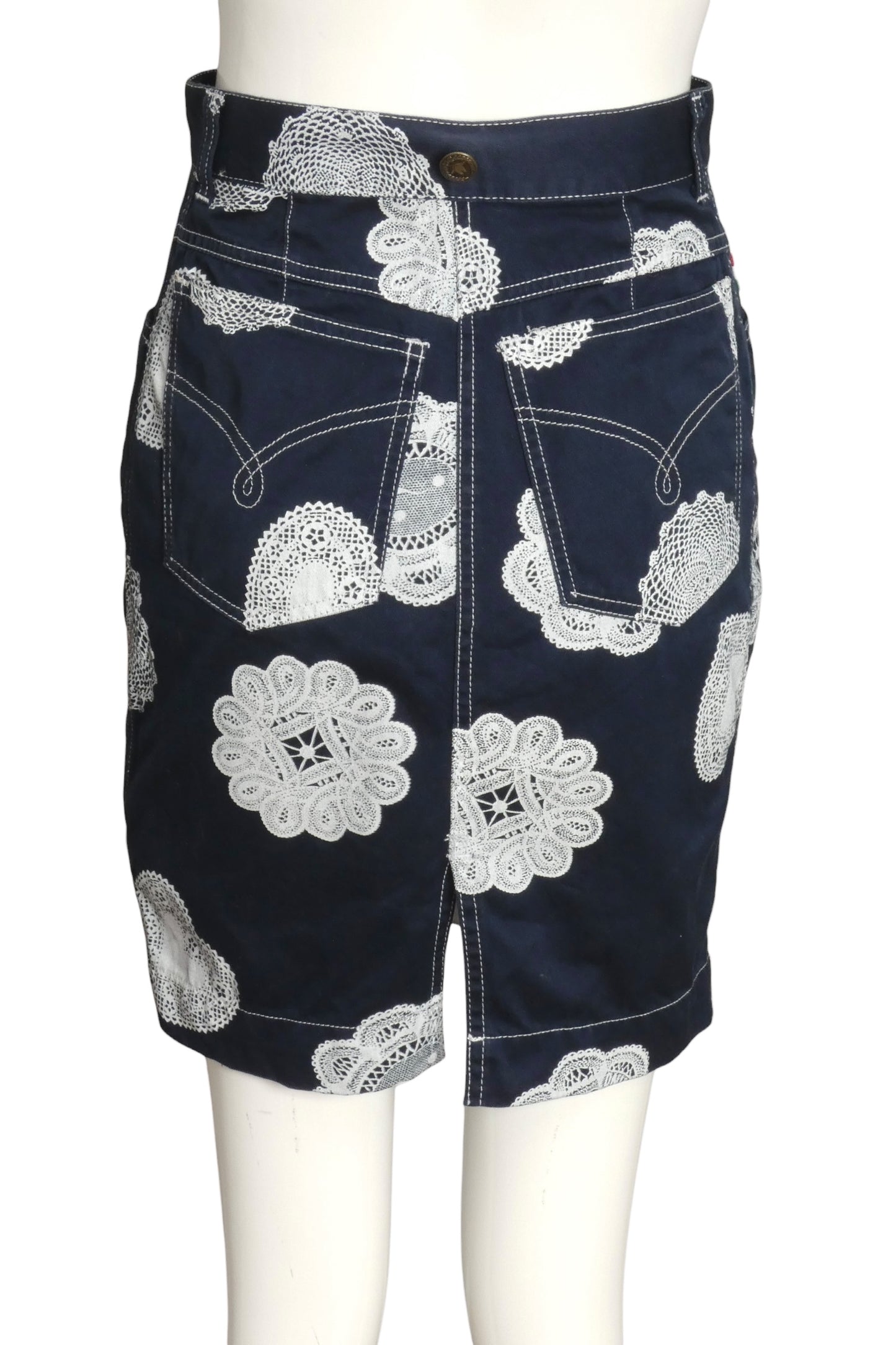 MOSCHINO JEANS- 1990s Detachable Denim Bib Skirt, Size 2