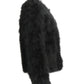 SONIA RYKIEL- 1980s Black Maribou Feather Jacket, Size 6