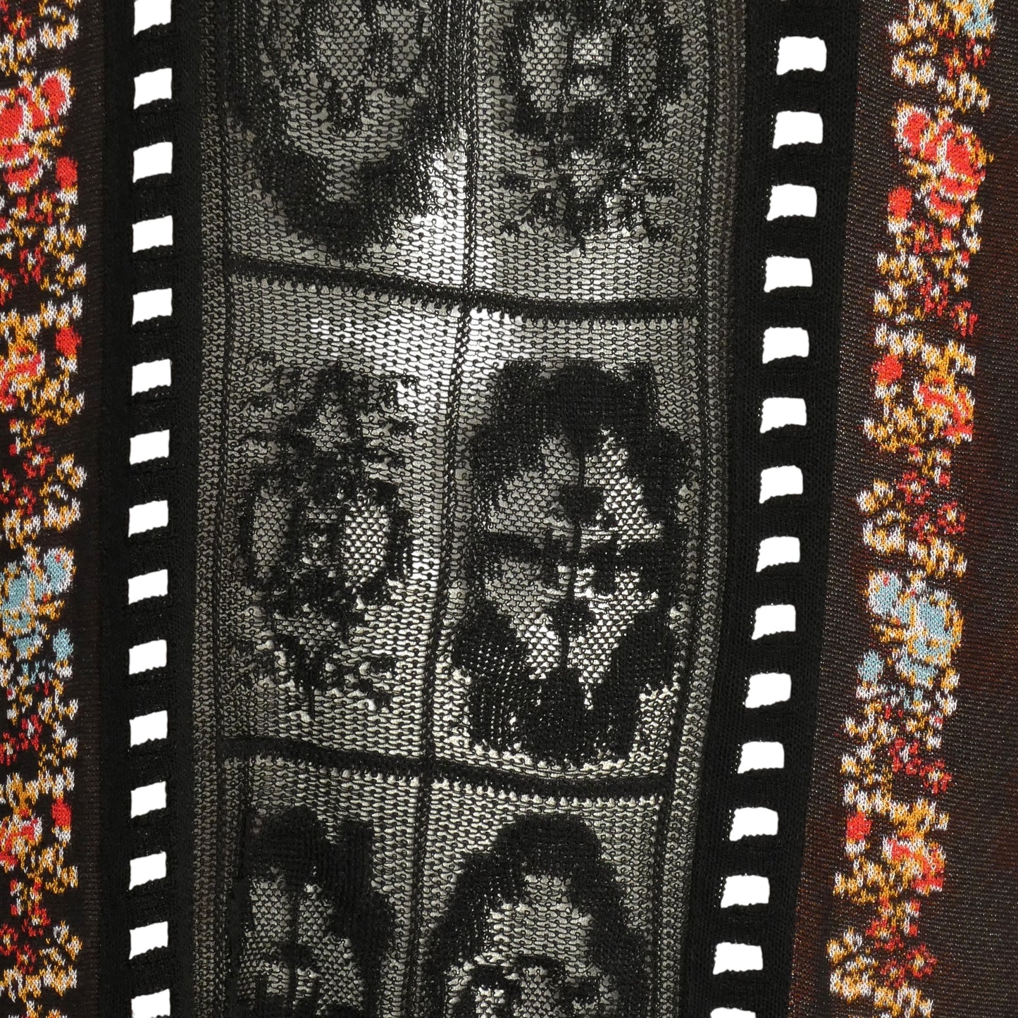 ROBERTO CAVALLI- 2016 Printed Knit Bat Wing Sleeve Top, Size 12
