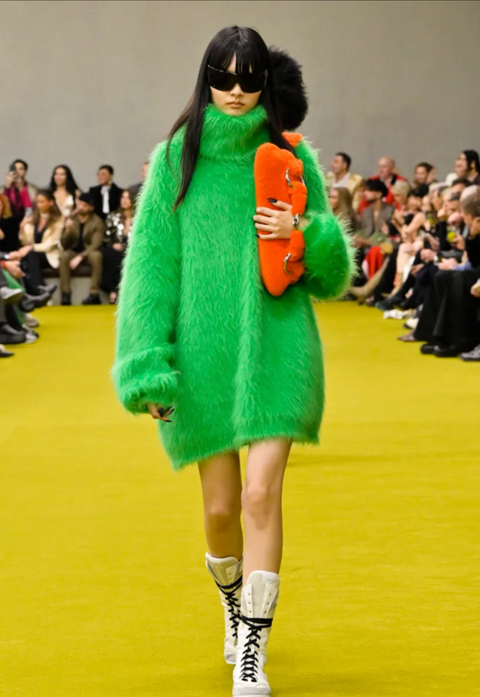 GUCCI- NWT 2023 Green Mohair Knit Dress, Multiple Sizes Available