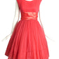 EMMA DOMB- 1950s Coral Party Dress, Size 4