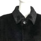 GIANNI VERSACE- 1990s Black Faux Fur Coat, Size 10
