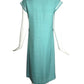 MISS DIOR- 1970s Blue Silk Blend Dress, Size 6
