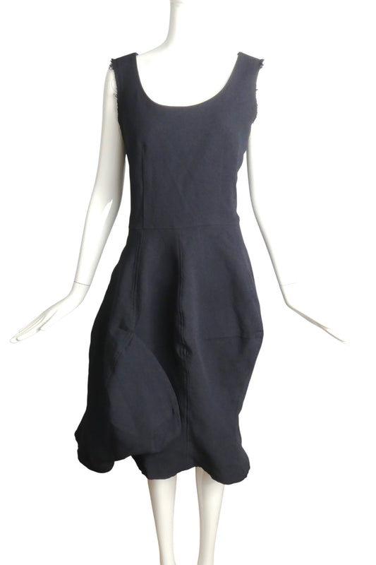 COMME DES GARCONS- 2018 Black Sculptural Knit Dress, Size 4