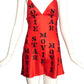 MOSCHINO COUTURE- NWT 2020 Red Print Satin Romper, Size 2