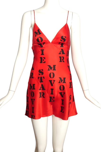 MOSCHINO COUTURE- NWT 2020 Red Print Satin Romper, Size 2