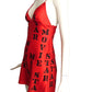 MOSCHINO COUTURE- NWT 2020 Red Print Satin Romper, Size 2