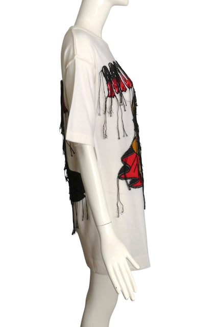 MOSCHINO COUTURE- NWT 2020 Bat Bear Fringe Sweater Dress, Size Small