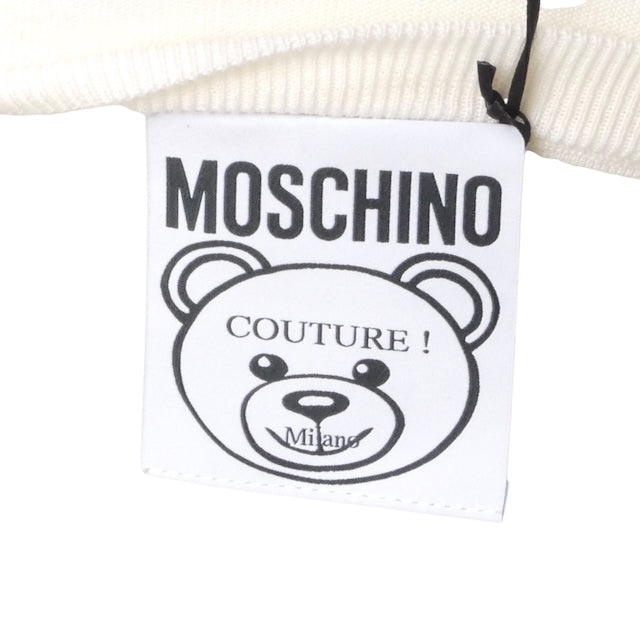 MOSCHINO COUTURE- NWT 2020 Bat Bear Fringe Sweater Dress, Size Small