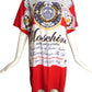 MOSCHINO x BUDWEISER- 2019 Print Rayon Dress, Size 6