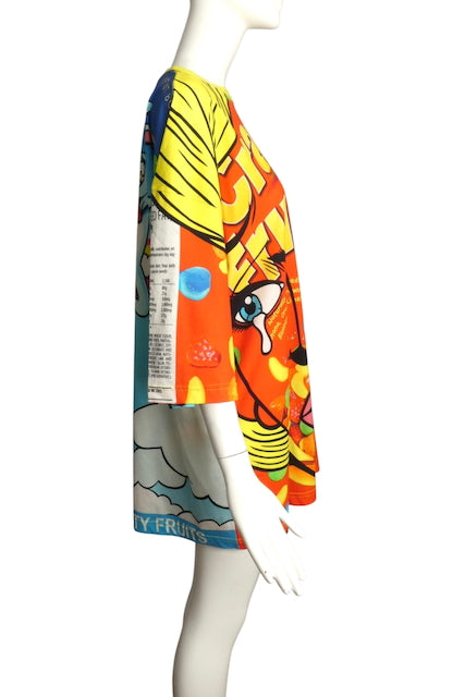 MOSCHINO COUTURE!- NWT 2018 Crazy Fruits Cereal Print Dress, Size XXS